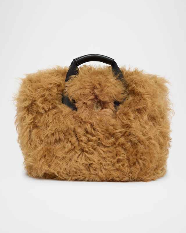 Micro Caradoc Shearling Tote Bag